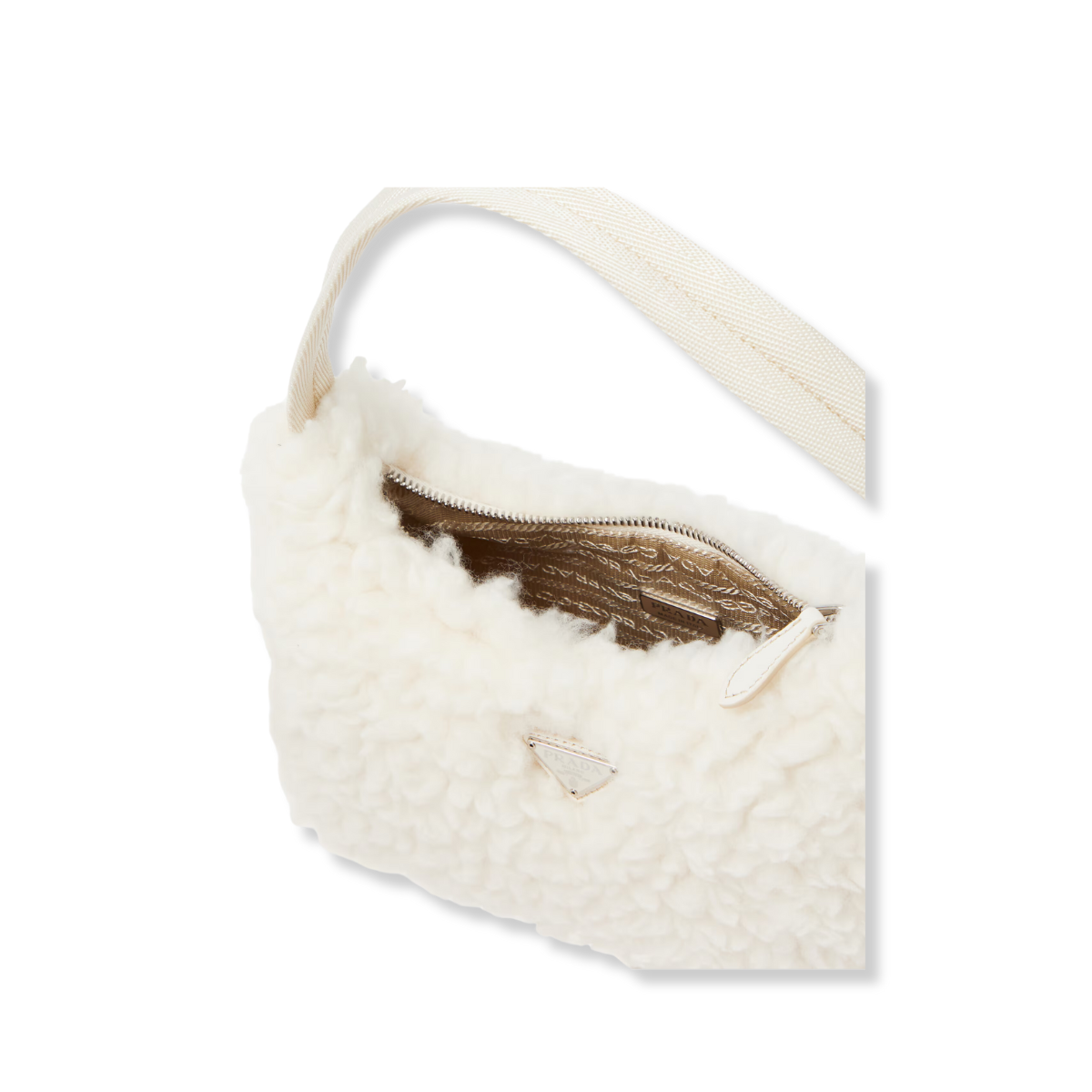 Prada Borsa Re-Edition 2000 Mini in shearling