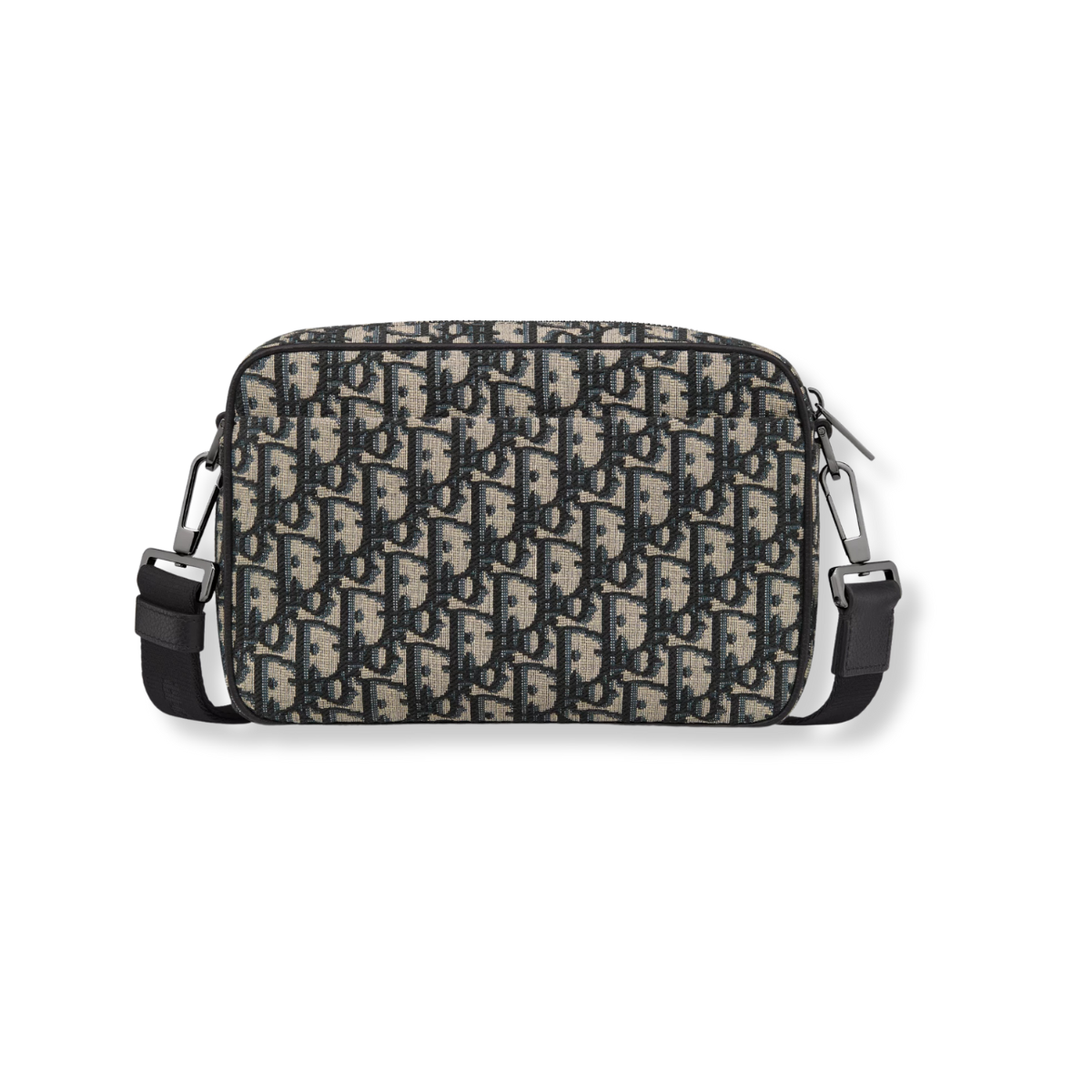 Borsa a tracolla Safari Jacquard Dior Oblique beige e nero