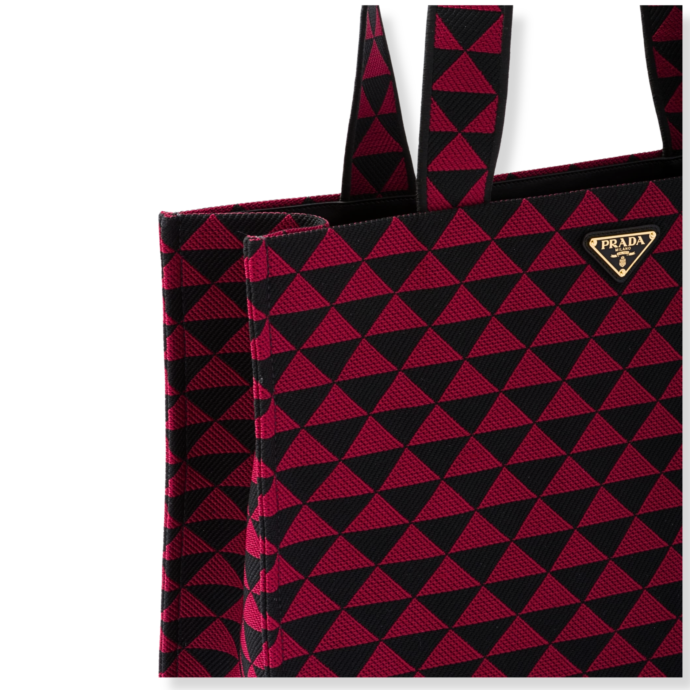 Borsa shopping Prada Symbole in tessuto ricamato