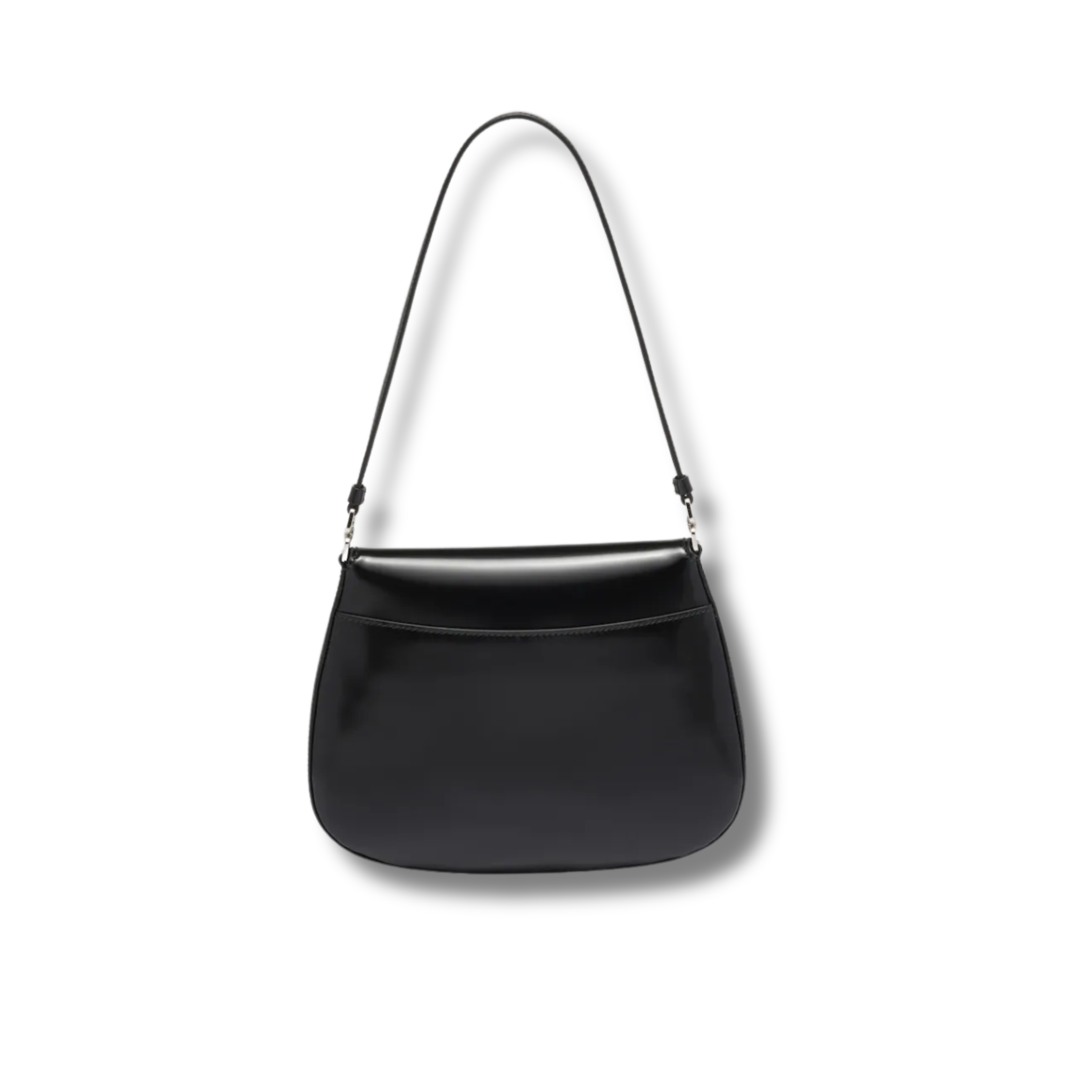 Borsa a spalla Prada Cleo small in pelle spazzolata con pattina